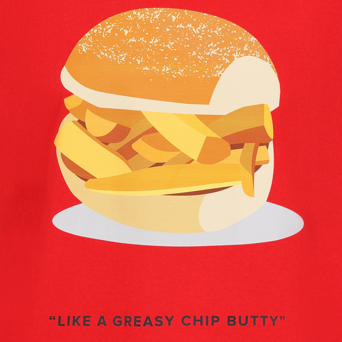 Adult Chip Butty Tee Red