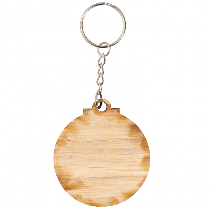 Wooden Crest Keyring