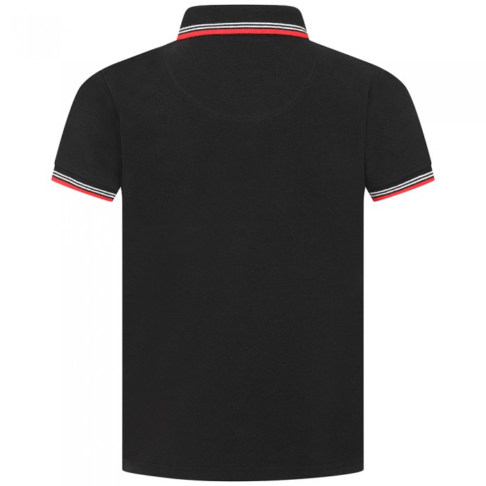 JR Rubber Full Crest Polo Black