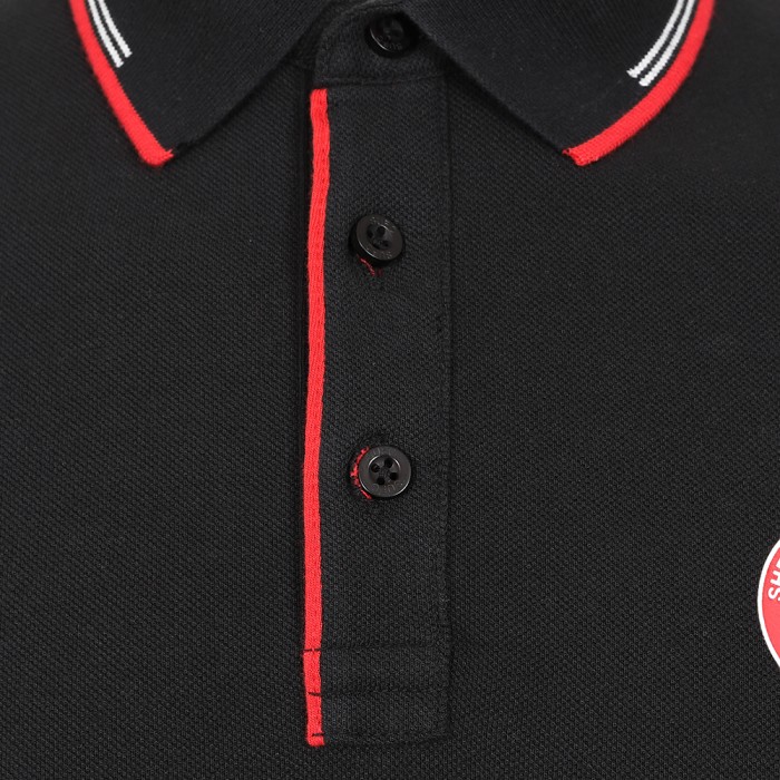 Rubber Full Crest Polo Black
