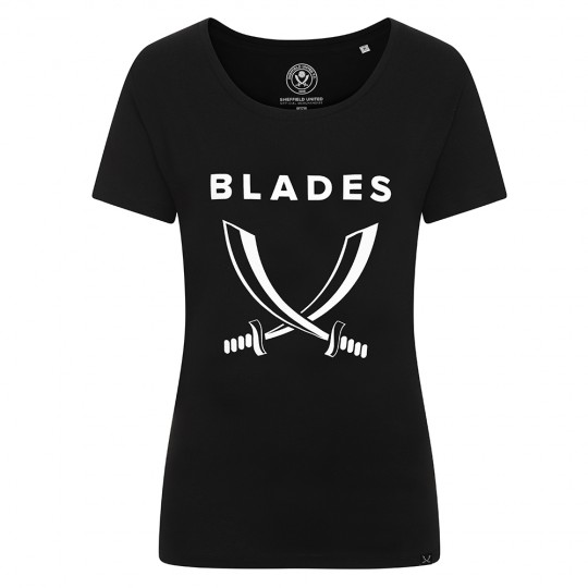 Ladies Blades Sword Tee B/W