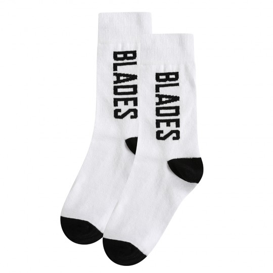 Blades Text Sock W/B