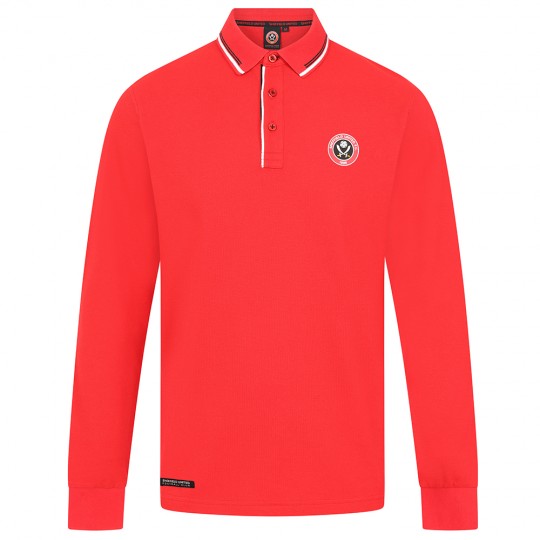 Rubber Full Crest LS Polo Red