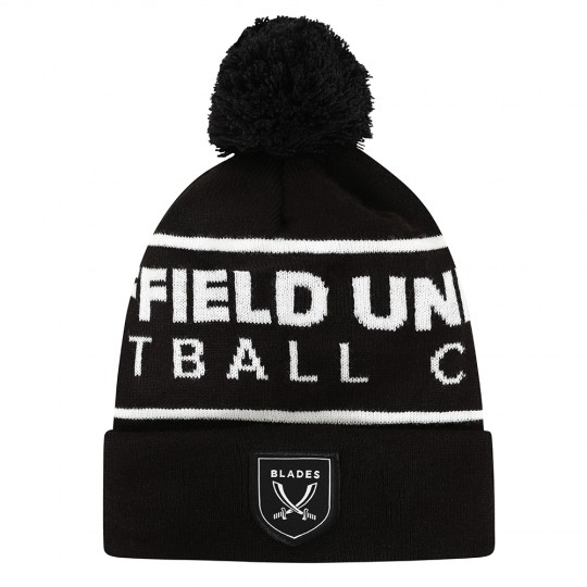 Blades Shield Bobble Hat B/W