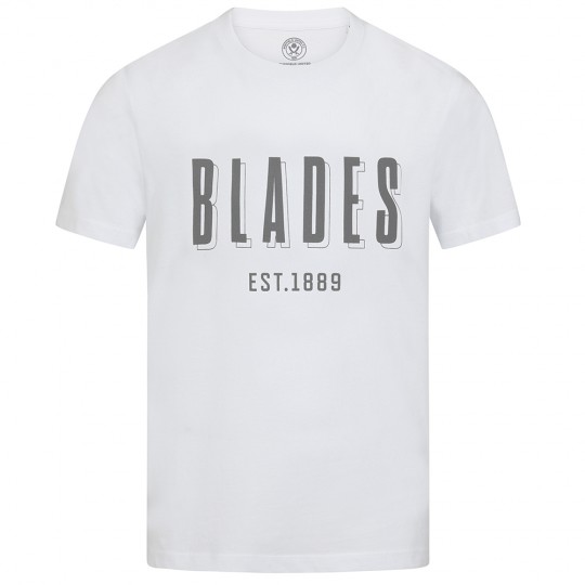 Junior Blades 1889 Tee White/Grey