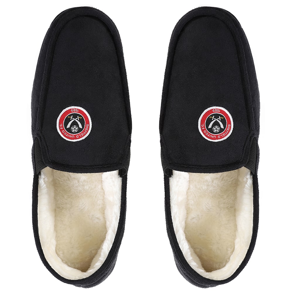 Mens Moccasin Slippers Black