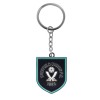 Navy Retro Shield Keyring