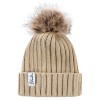 Ladies Ribbed Bobble Beanie