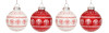 4PK Fairisle Bauble