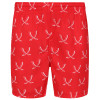 Adult Sword Pattern Swim Short Red