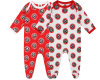Twin Pack Crest Sleepsuit R/W