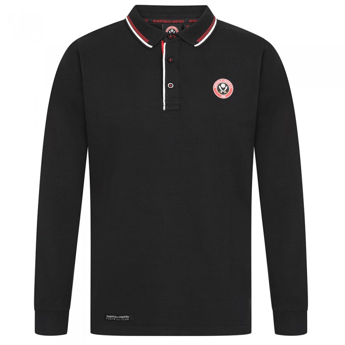 Rubber Full Crest LS Polo Black