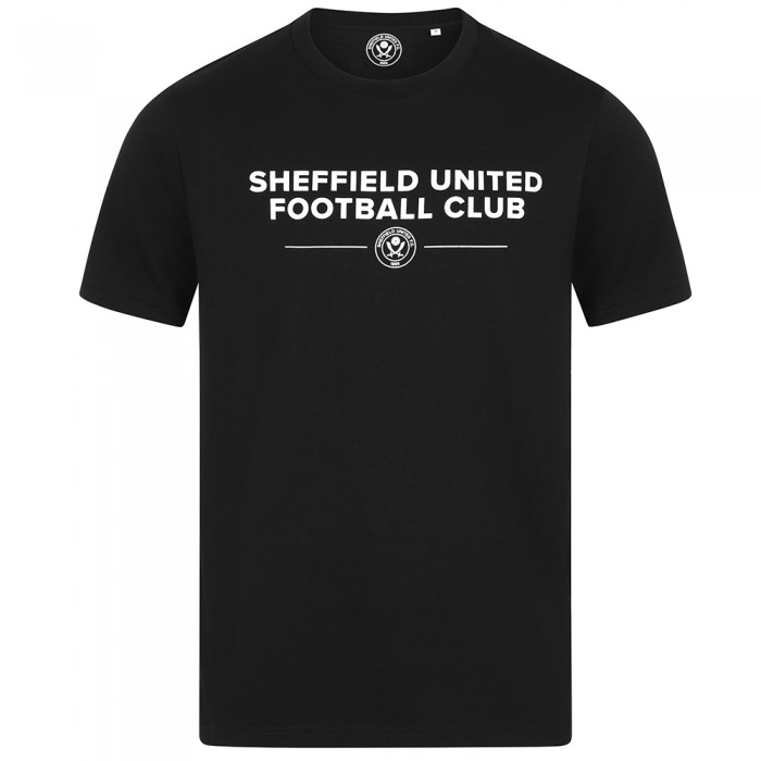 SUFC Text Tee B/W