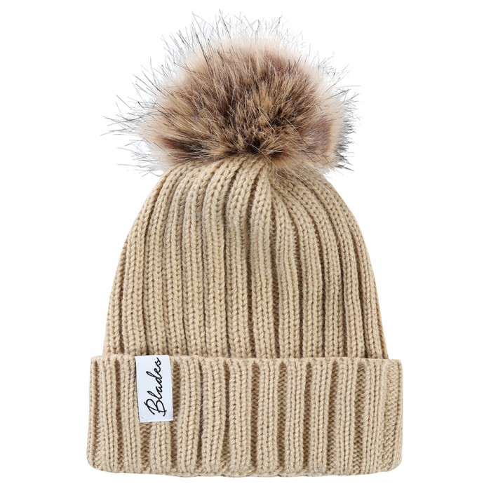 Ladies Ribbed Bobble Beanie