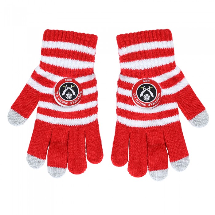 Junior Stripe Crest Gloves