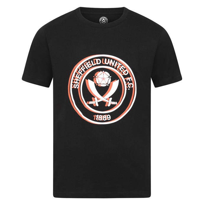 Junior Mono Crest Tee Black