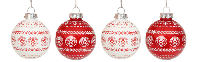 4PK Fairisle Bauble