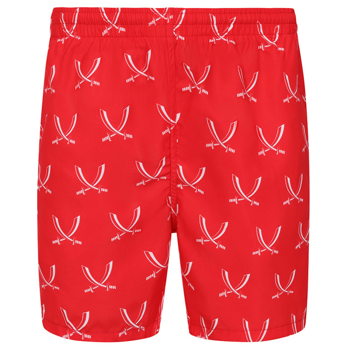 Junior Sword Pattern Swim Short Red