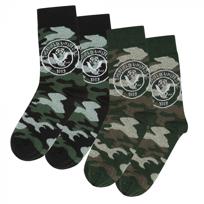 Jr 2PK Camo Sock