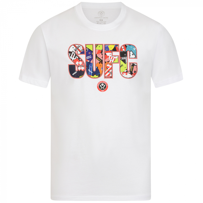 SUFC Montage Tee White