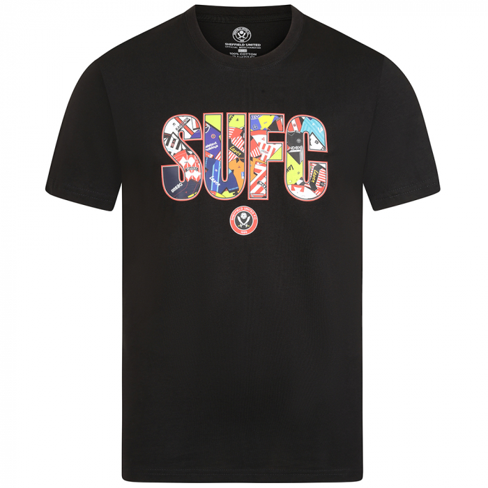 SUFC Montage Tee Black