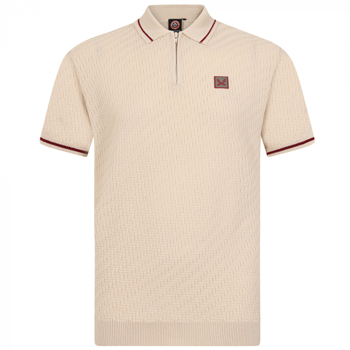 Sword Zip Knitted Polo