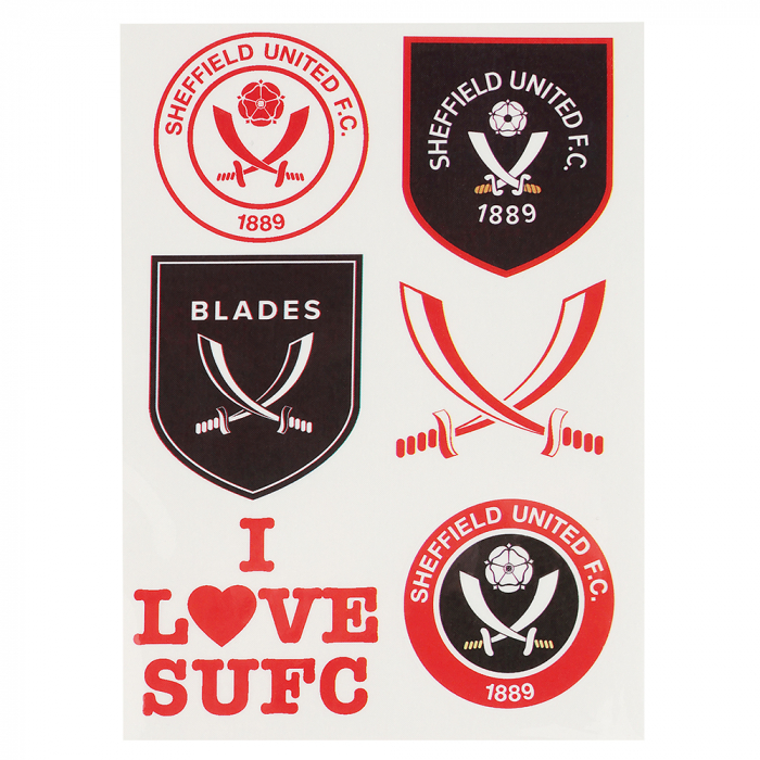 6pc Temporary Tattoo Sheet