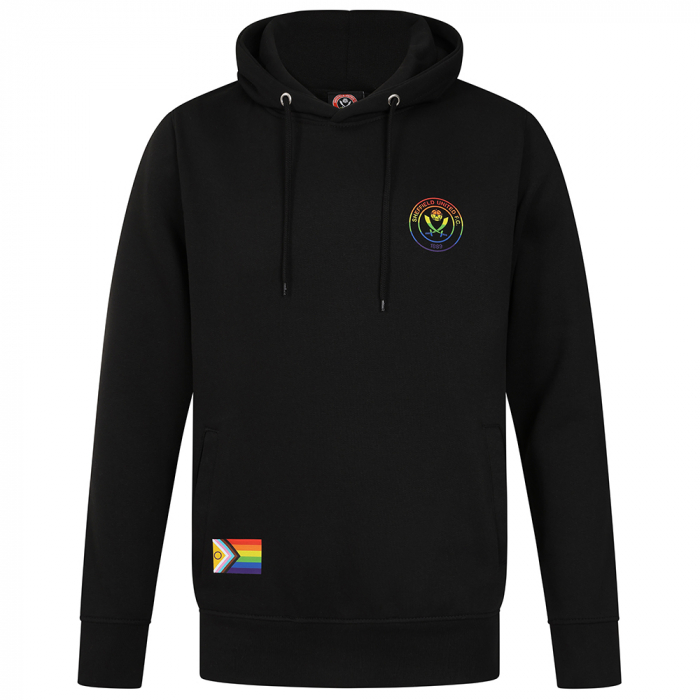 Rainbow Print Hoody Black