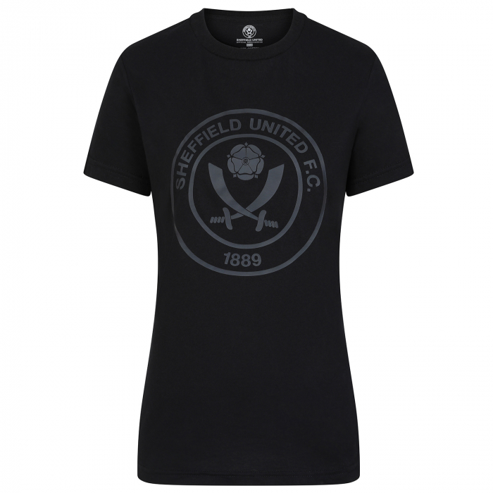 Women Sheffield United Crest Tee Black