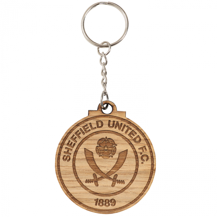 Wooden Crest Keyring